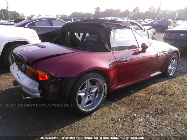 WBSCK9332WLC87670 - 1998 BMW M ROADSTER RED photo 4