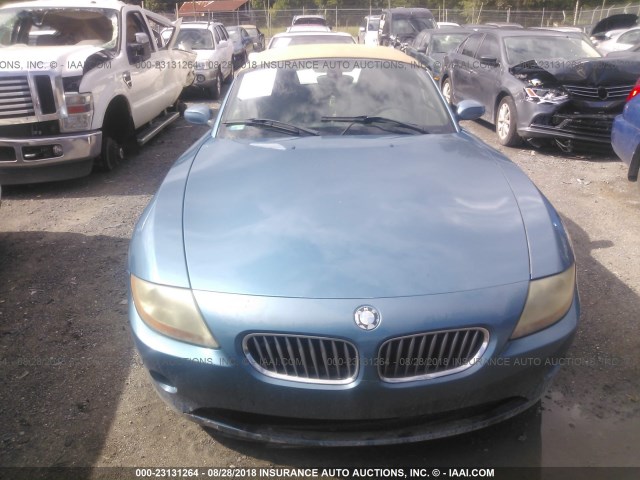 4USBT53453LU03187 - 2003 BMW Z4 3.0 BLUE photo 6