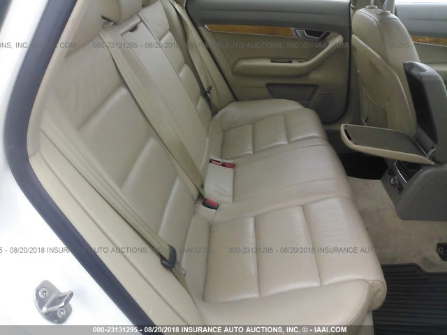 WAUDG74F55N087129 - 2005 AUDI A6 3.2 QUATTRO WHITE photo 8