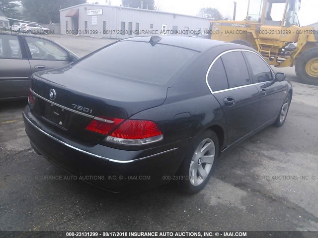 WBAHL83526DT01125 - 2006 BMW 750 I BLACK photo 4