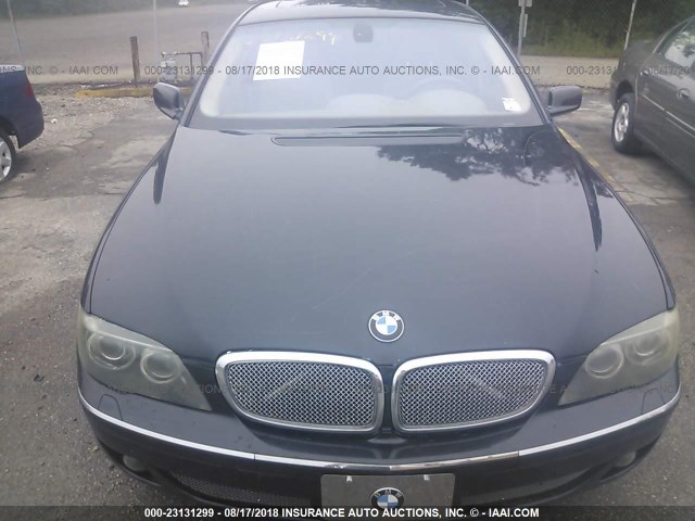 WBAHL83526DT01125 - 2006 BMW 750 I BLACK photo 6