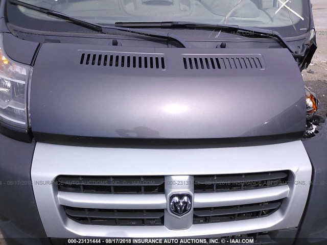 3C6TRVPG6FE508791 - 2015 RAM PROMASTER 2500 2500 HIGH GRAY photo 10