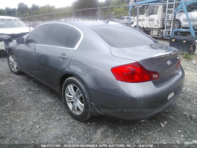 JN1CV6ARXBM404288 - 2011 INFINITI G37 GRAY photo 3