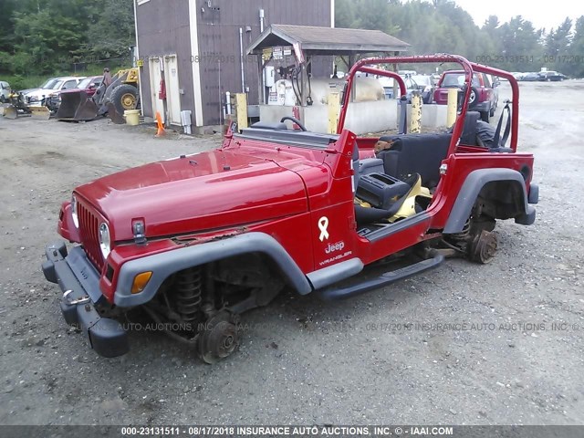 1J4F449S03P329846 - 2003 JEEP WRANGLER / TJ SPORT RED photo 2