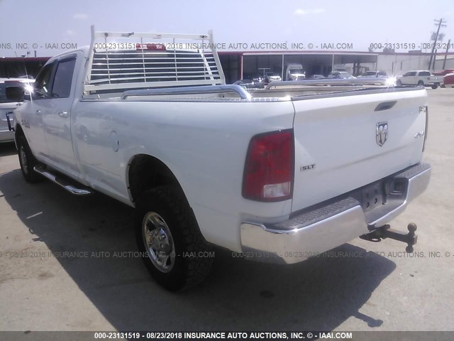 3C6UR5JL2DG588036 - 2013 RAM 2500 SLT WHITE photo 3