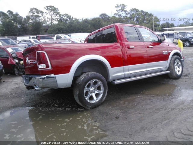 1C6RR7JT9ES246546 - 2014 RAM 1500 LARAMIE RED photo 4