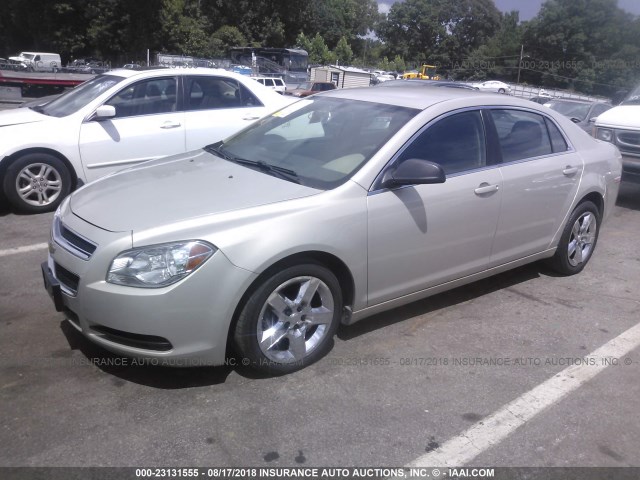 1G1ZA5E14BF351392 - 2011 CHEVROLET MALIBU LS GOLD photo 2