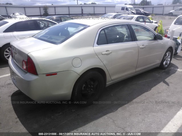 1G1ZA5E14BF351392 - 2011 CHEVROLET MALIBU LS GOLD photo 4