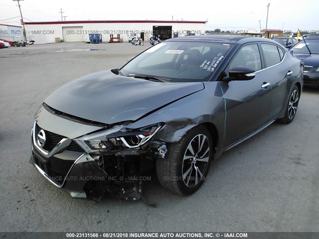 1N4AA6AP7JC373283 - 2018 NISSAN MAXIMA 3.5S/SV/SL/SR/PLAT GRAY photo 2