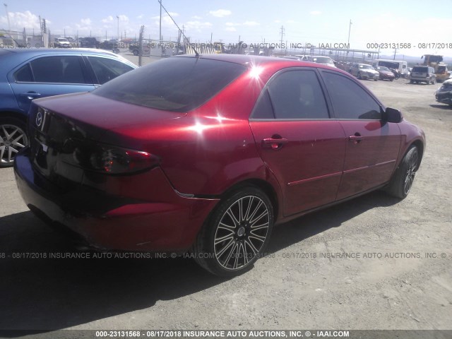 1YVFP80C145N70266 - 2004 MAZDA 6 I RED photo 4