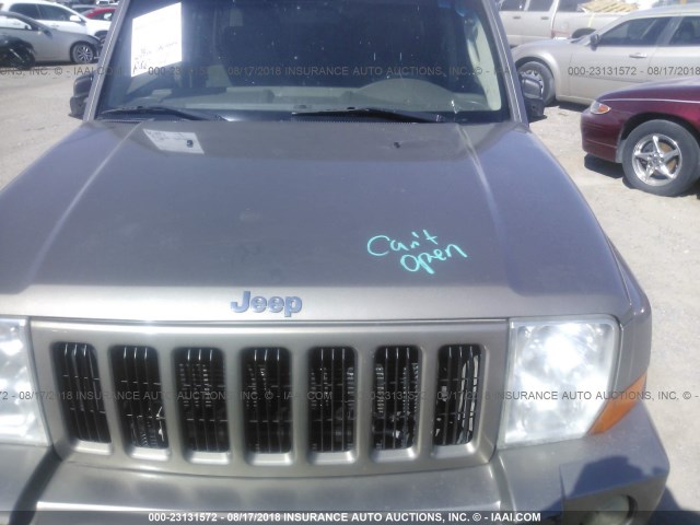 1J8HH48N56C157073 - 2006 JEEP COMMANDER BROWN photo 10