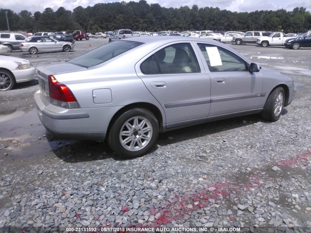 YV1RS58D332246243 - 2003 VOLVO S60 2.4T SILVER photo 4
