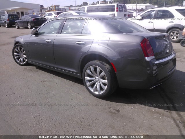 2C3CCAEG3JH159743 - 2018 CHRYSLER 300 LIMITED GRAY photo 3