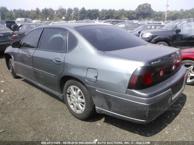 2G1WF52EX59381456 - 2005 CHEVROLET IMPALA GRAY photo 3