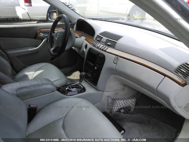 WDBNG70J21A218700 - 2001 MERCEDES-BENZ S 430 GRAY photo 5