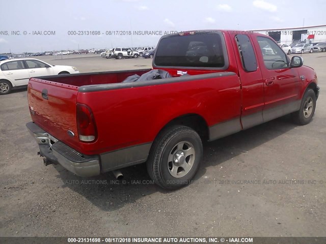 1FTRX17L92NA08127 - 2002 FORD F150 RED photo 4