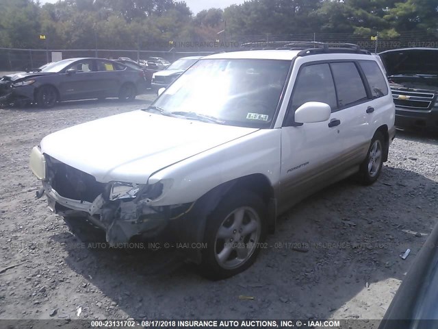 JF1SF65591H707704 - 2001 SUBARU FORESTER S WHITE photo 2