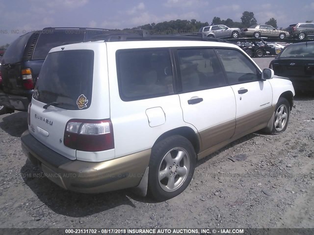 JF1SF65591H707704 - 2001 SUBARU FORESTER S WHITE photo 4