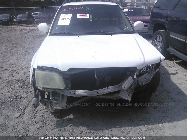 JF1SF65591H707704 - 2001 SUBARU FORESTER S WHITE photo 6