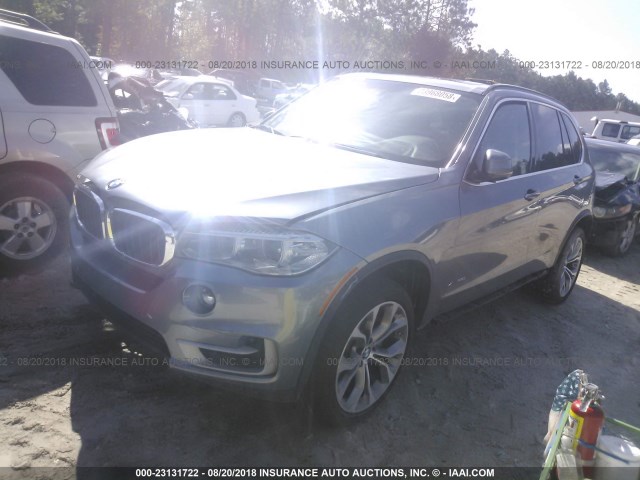 5UXKR6C55G0J80576 - 2016 BMW X5 XDRIVE50I GRAY photo 2