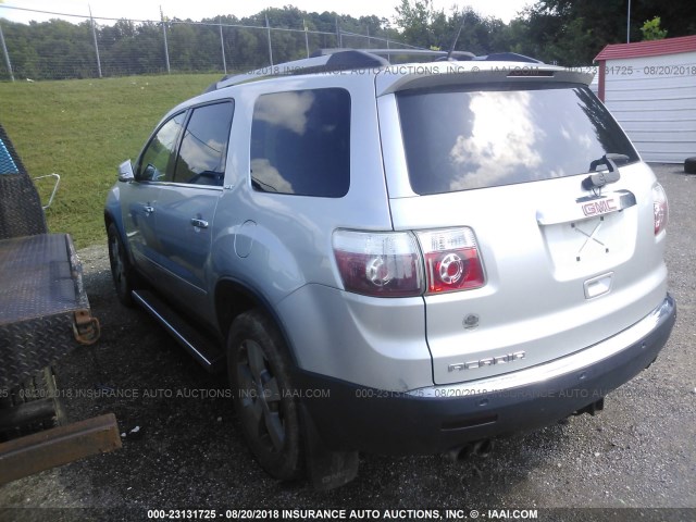 1GKKRSEDXCJ128738 - 2012 GMC ACADIA SLT-2 SILVER photo 3