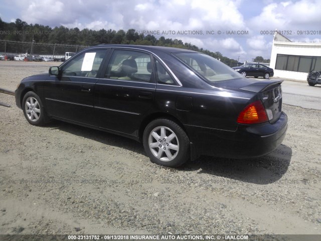 4T1BF28B52U197909 - 2002 TOYOTA AVALON XL/XLS BLACK photo 3