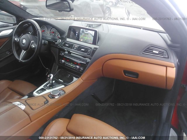 WBS6J9C59HD934707 - 2017 BMW M6 RED photo 5