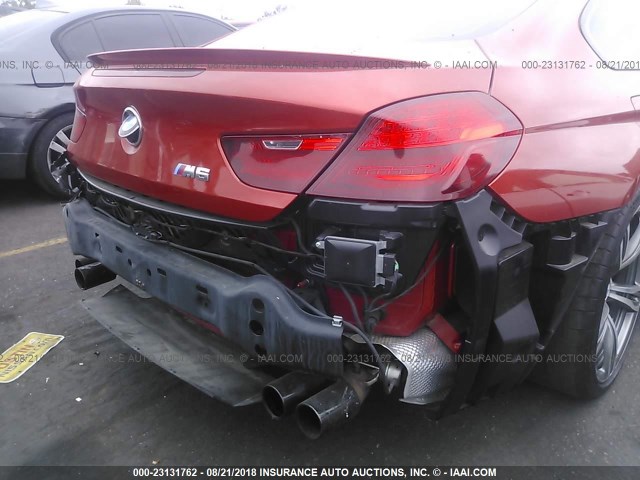 WBS6J9C59HD934707 - 2017 BMW M6 RED photo 6