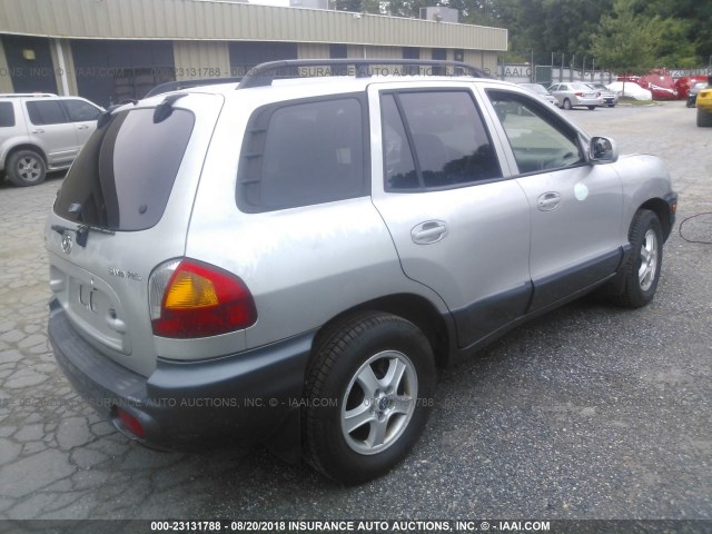 KM8SB12B63U350555 - 2003 HYUNDAI SANTA FE GL GRAY photo 4