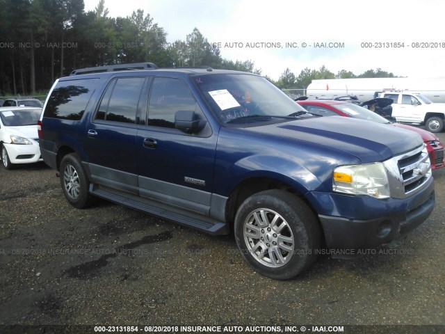 1FMFK15527LA52670 - 2007 FORD EXPEDITION EL XLT BLUE photo 1