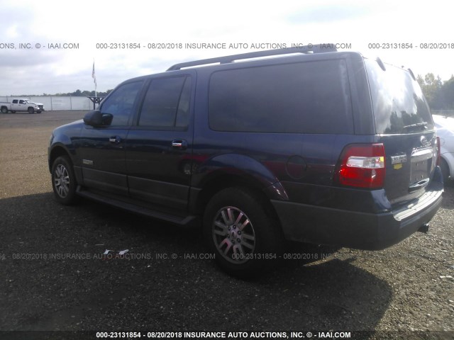 1FMFK15527LA52670 - 2007 FORD EXPEDITION EL XLT BLUE photo 3