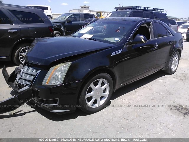 1G6DM577280117034 - 2008 CADILLAC CTS BLACK photo 2