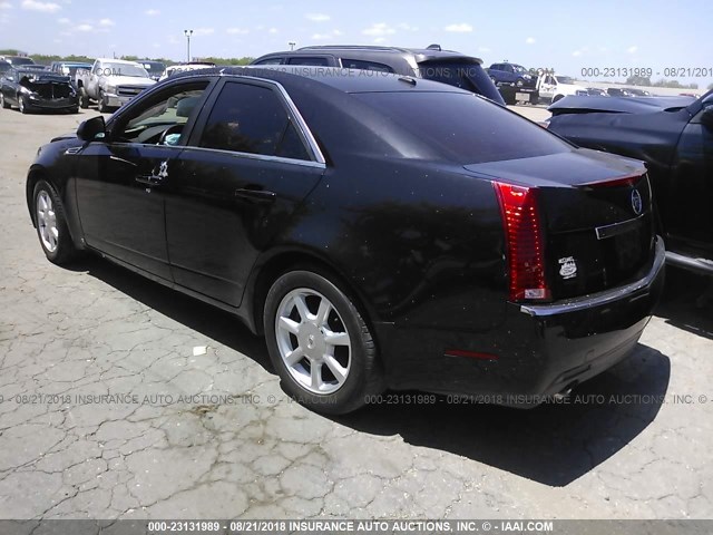1G6DM577280117034 - 2008 CADILLAC CTS BLACK photo 3