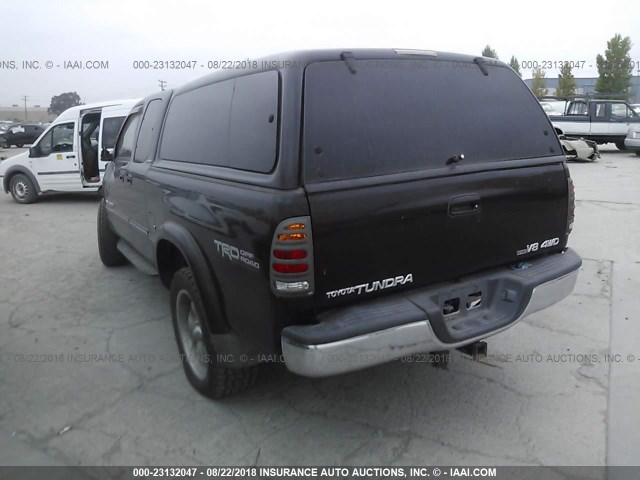 5TBBT48101S208715 - 2001 TOYOTA TUNDRA ACCESS CAB LIMITED BLACK photo 3