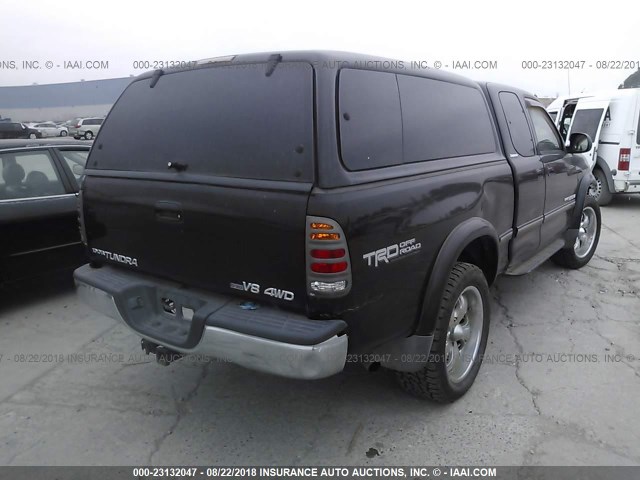 5TBBT48101S208715 - 2001 TOYOTA TUNDRA ACCESS CAB LIMITED BLACK photo 4