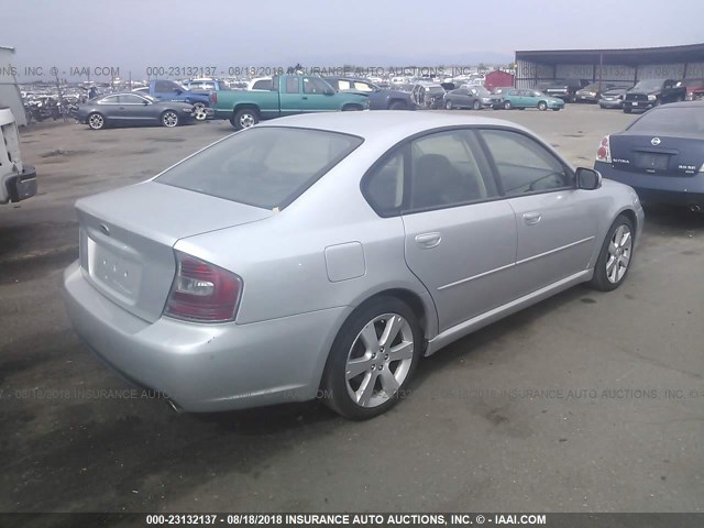 4S3BL676074203194 - 2007 SUBARU LEGACY GT LIMITED SILVER photo 4