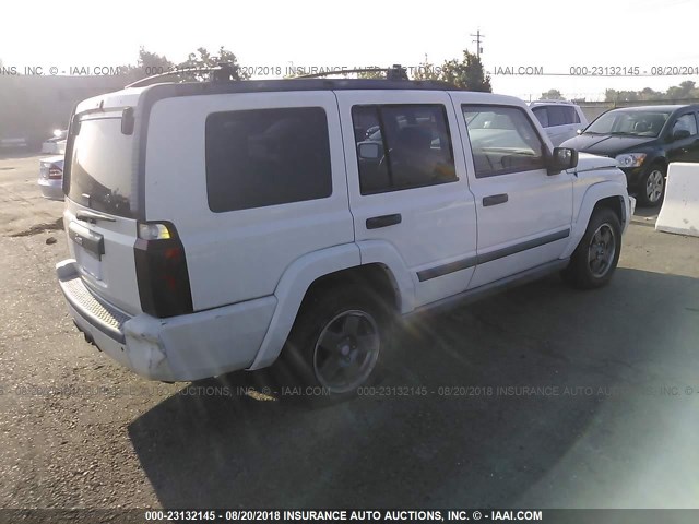1J8HH48N56C133176 - 2006 JEEP COMMANDER WHITE photo 4