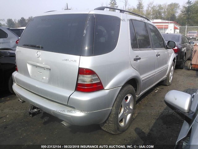 4JGAB74E1YA204112 - 2000 MERCEDES-BENZ ML 55 SILVER photo 4