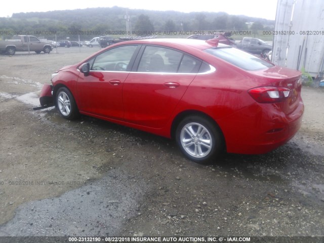 1G1BE5SM3H7167875 - 2017 CHEVROLET CRUZE LT RED photo 3