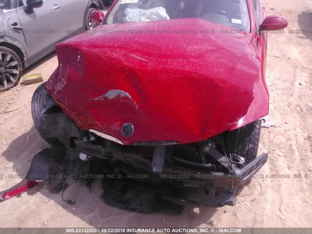 WBAVB17526NK37587 - 2006 BMW 325 I AUTOMATIC წითელი ფოტო 6