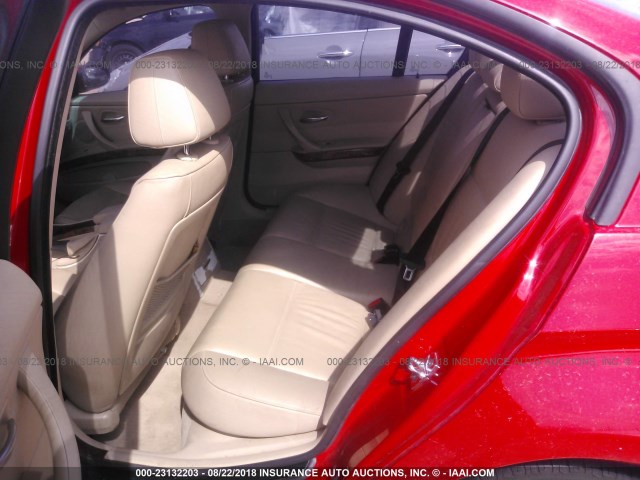 WBAVB17526NK37587 - 2006 BMW 325 I AUTOMATIC წითელი ფოტო 8