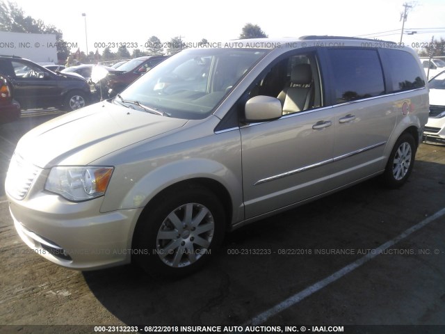 2C4RC1BGXER342535 - 2014 CHRYSLER TOWN & COUNTRY TOURING Champagne photo 2