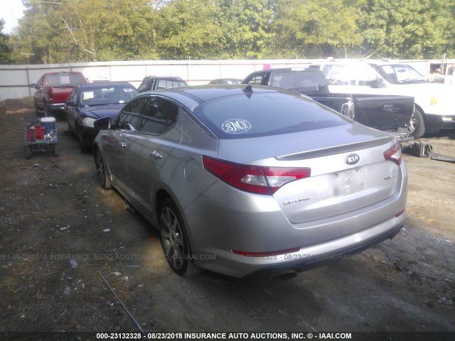 5XXGR4A66DG109324 - 2013 KIA OPTIMA SX SILVER photo 3