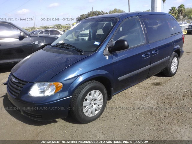 1A4GP45R16B670883 - 2006 CHRYSLER TOWN & COUNTRY  BLUE photo 2