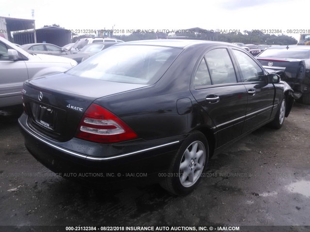 WDBRF84J73F361510 - 2003 MERCEDES-BENZ C 320 4MATIC BLACK photo 4