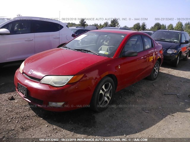 1G8AW12F45Z105194 - 2005 SATURN ION LEVEL 3 RED photo 2