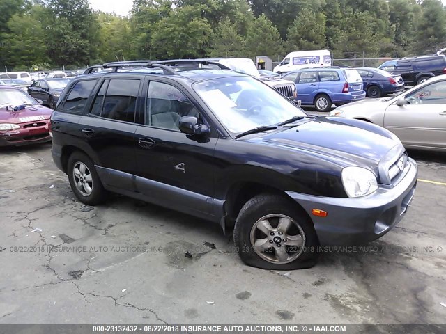 KM8SC73D15U957885 - 2005 HYUNDAI SANTA FE GLS/LX BLACK photo 1