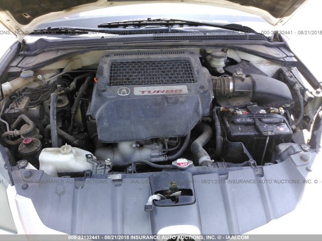 5J8TB18597A000842 - 2007 ACURA RDX TECHNOLOGY WHITE photo 10