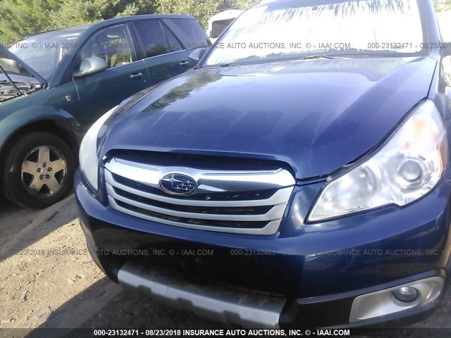 4S4BRBJCXA3352646 - 2010 SUBARU OUTBACK 2.5I LIMITED BLUE photo 6