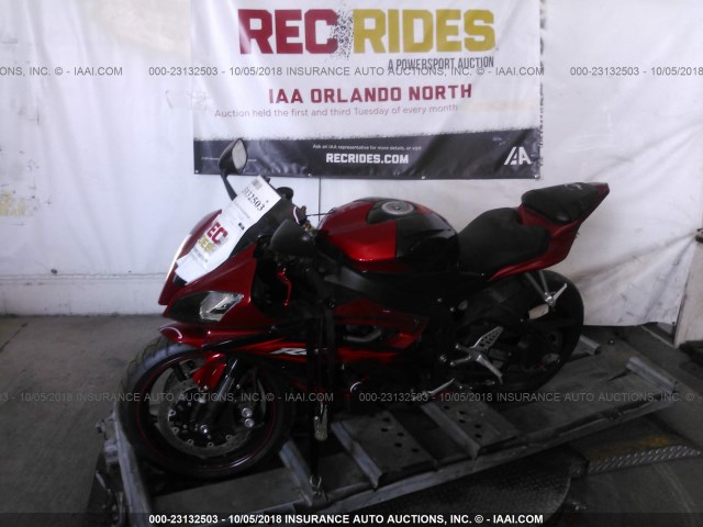 JYARJ16E7BA021269 - 2011 YAMAHA YZFR6 BURGUNDY photo 2